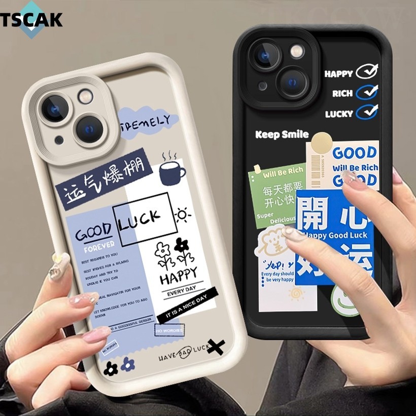 Ốp Điện Thoại Minh Họa May Mắn Và Hạnh Phúc Cho Samsung A15 A21S A22 A23 A24 A25 A31 A32 A33 A34 Ốp lưng Chống Sốc