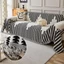 Khăn choàng sofa ROLY, Chăn đi văng thân thiện với da in hai mặt, Vỏ bọc ghế sofa vải Chenille tự nhiên chống trượt