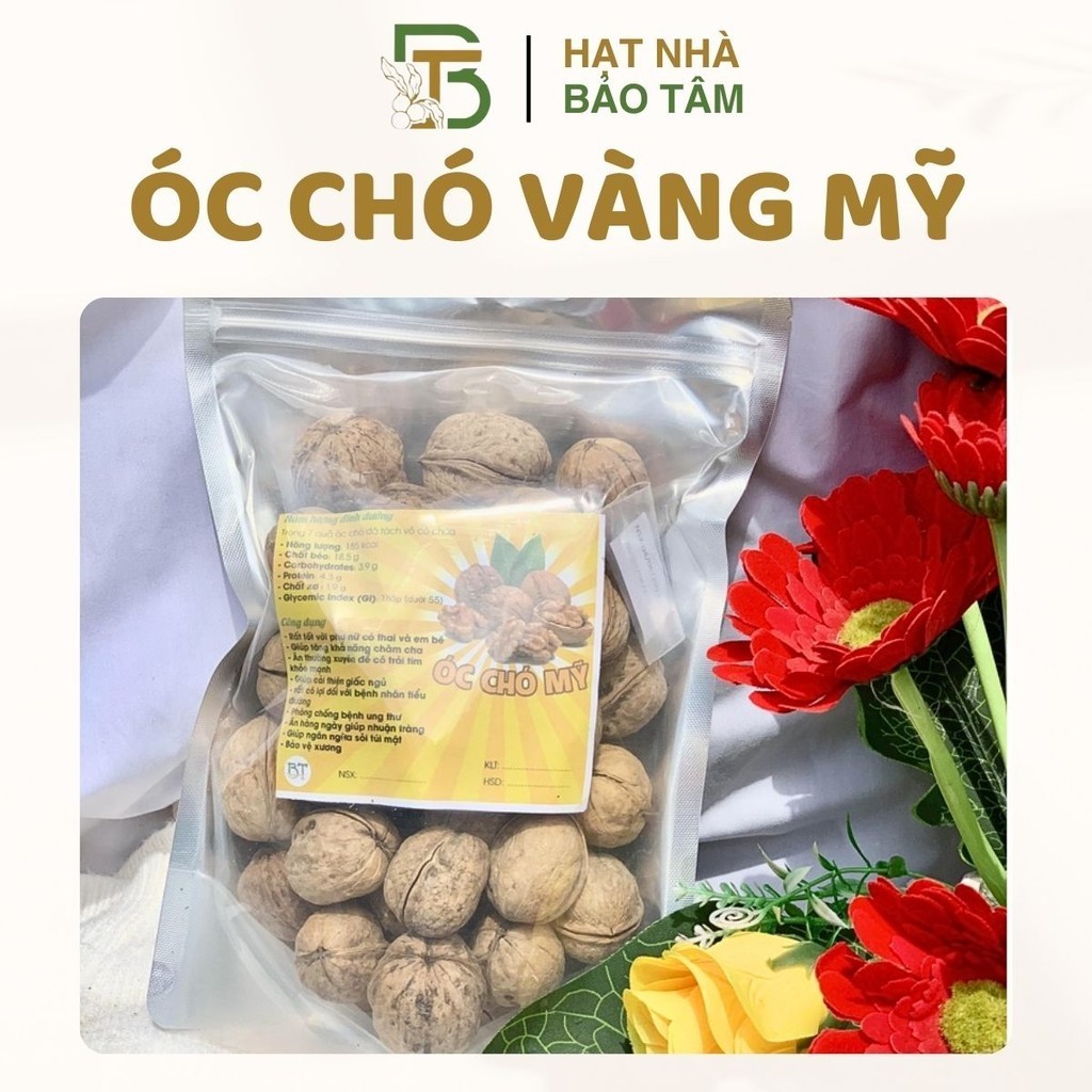 Quả Óc Chó Mỹ Vàng Nhiều Dinh Dưỡng Dễ Ăn - Xưởng Hạt Dinh Dưỡng Bảo Tâm