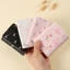 Ví đựng tiền xu BORAGETE, Ví nữ màu hồng nơ hoa, Túi Photocard da PU nhiều thẻ ngọt ngào Du lịch