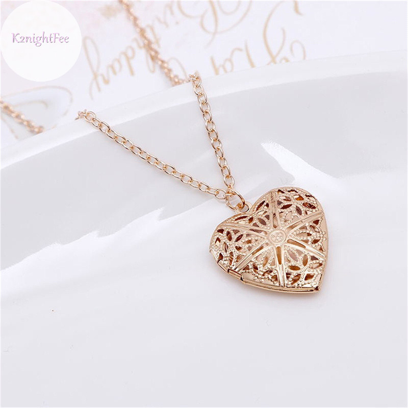 K2nightfee Hình Trái Tim Rỗng Mặt Dây Chuyền Vòng Cổ Mở Khóa Dây Chuyền Nữ Trang Sức Quà Tặng VN