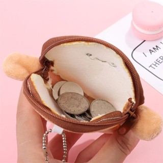 JOYFULLIFE Bánh mì nướng Ví đựng tiền xu, Túi đựng tai nghe bánh mì nhẹ, Túi đựng chìa khóa tiền xu di động hoạt hình Cô gái