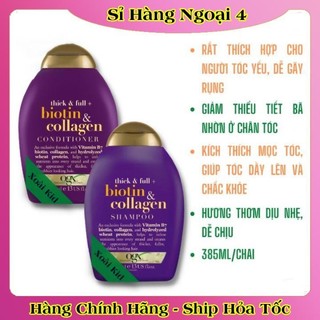 [auth] Dầu gội và xả chống rụng tóc Biotin & Collagen Đức- 385ml Đủ Bill [Hot]