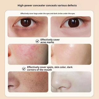 Kem nền tưới nước không dấu vết KATELYN Kem che khuyết điểm dưỡng ẩm lâu trôi tự nhiên và Kem che khuyết điểm mạnh mẽ Trang điểm mặt không loại bỏ lâu trôi