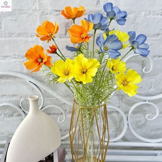 Cành hoa cúc bướm cao 50 cm, nhiều bông, kèm lá trang trí, làm hoa cưới, cổng cưới