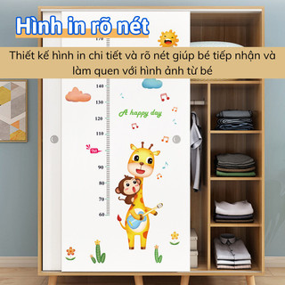 Sticker Dán Tường Bunnies House – Hình Hươu Cao Cổ Đáng Yêu, Trang Trí Phòng Bé, Màu Sắc Sinh Động