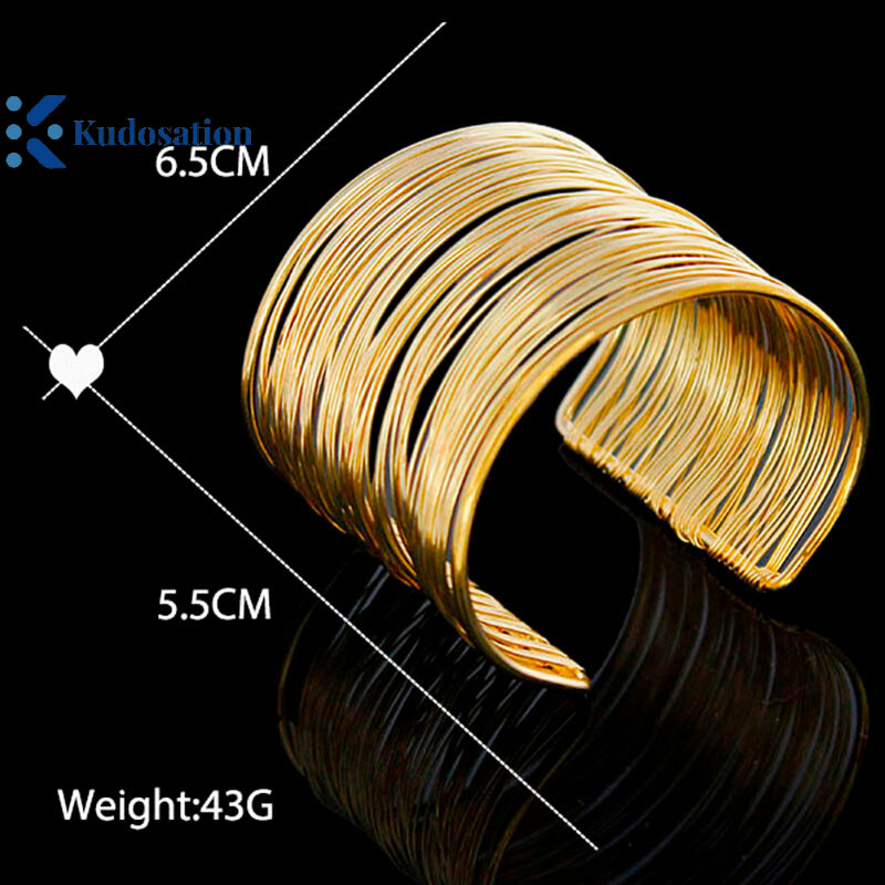 Kudosation Nữ Thời Trang Tuyên Bố Vòng Tay Lắc Tay Đầm Vintage Đa Cấp Lắc Tay