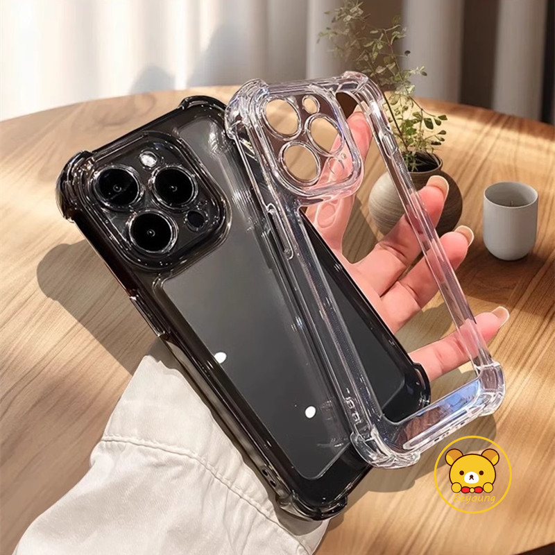 Ốp Điện Thoại Trong Suốt Chống Rơi Cho IQOO 12 Pro Neo 9 8 9S Pro 7 SE Z9 Turbo Z9X U3X Ốp Lưng Trong Suốt Túi Khí Bốn Góc Vỏ Mềm