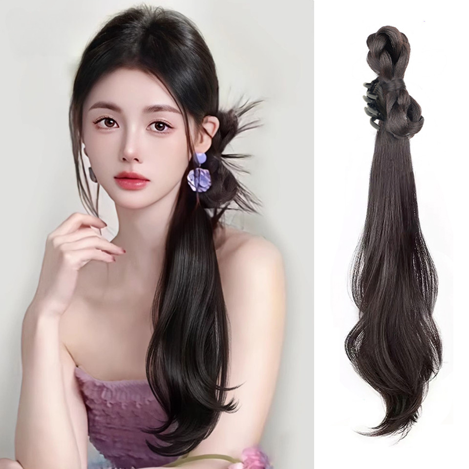 Tổng Hợp Tóc Giả Bên Đuôi Ngựa Móng Vuốt Kẹp Đuôi Ngựa Nữ Tự Nhiên Mô ...