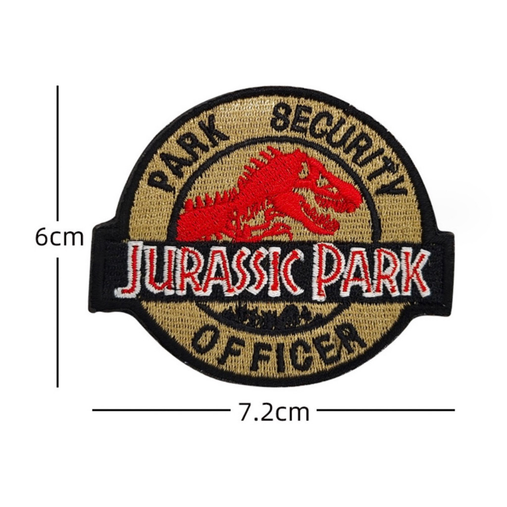 Patch_miếng dán velcro vải Jarussic Park công viên khủng long _retro