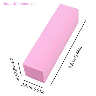 [Beautifulhome] 5 / 10 Cái Tập tin chà nhám đánh bóng màu hồng Chăm sóc móng tay Bọt biển Nail Art Pad Grindig Đánh bóng không làm tổn thương Dụng cụ nghệ thuật Móng tay nghệ thuật [làm đẹp]