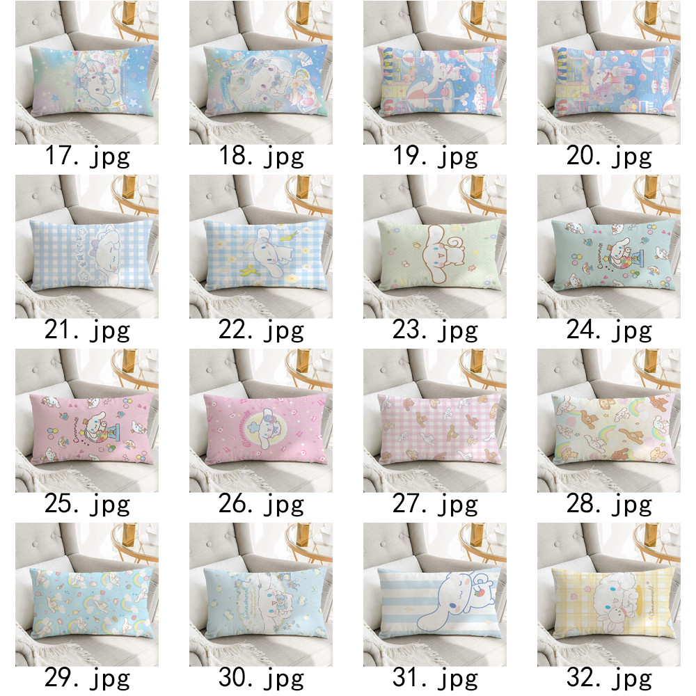 Vỏ gối hình chữ nhật Sanrio Cinnamoroll Vỏ gối Polyester in một mặt (Không có lõi)