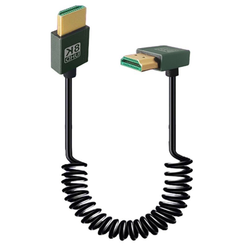 LIDU1 8K Ngắn HDMI Tương Thích Với HDMI Cáp Cuộn Dây 48Gbps Tốc Độ Nhanh Nam Đến Nam 8K HDMI Tương Thích 2 1 Suppor