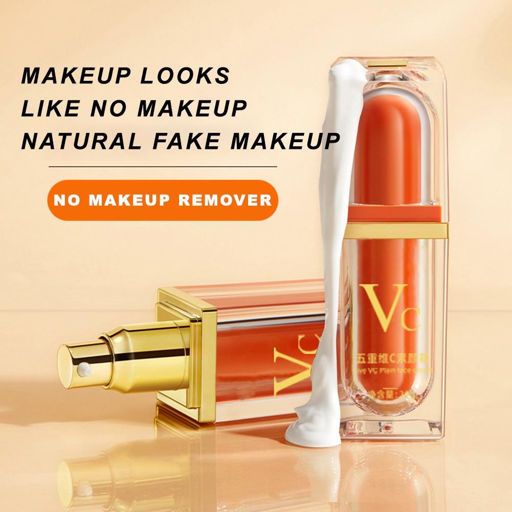 Learnever Five Vitamin C Tone-up Cream Deep Hydration Brightening Skin Makeup Z8h3
