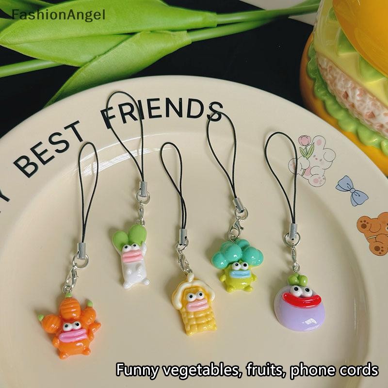Fashionangel Dễ Thương Sáng Tạo Miệng Lớn Rau Điện Thoại Di Động Dây Ngộ nghĩnh Ba Lô Trang Trí Phụ Kiện Thời Trang Dây Điện Thoại Di Động Quà Tặng VN