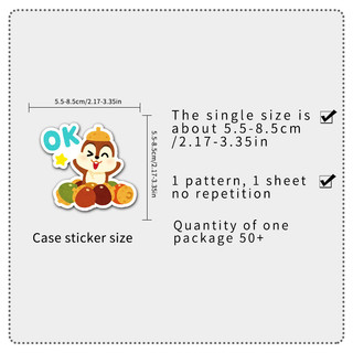 Bộ 50 Disney Hoạt Hình Chip 'n' Dale Miếng Dán Laptop Hành Lý Chai Nước Trang Trí Hoạt Hình Miếng Dán