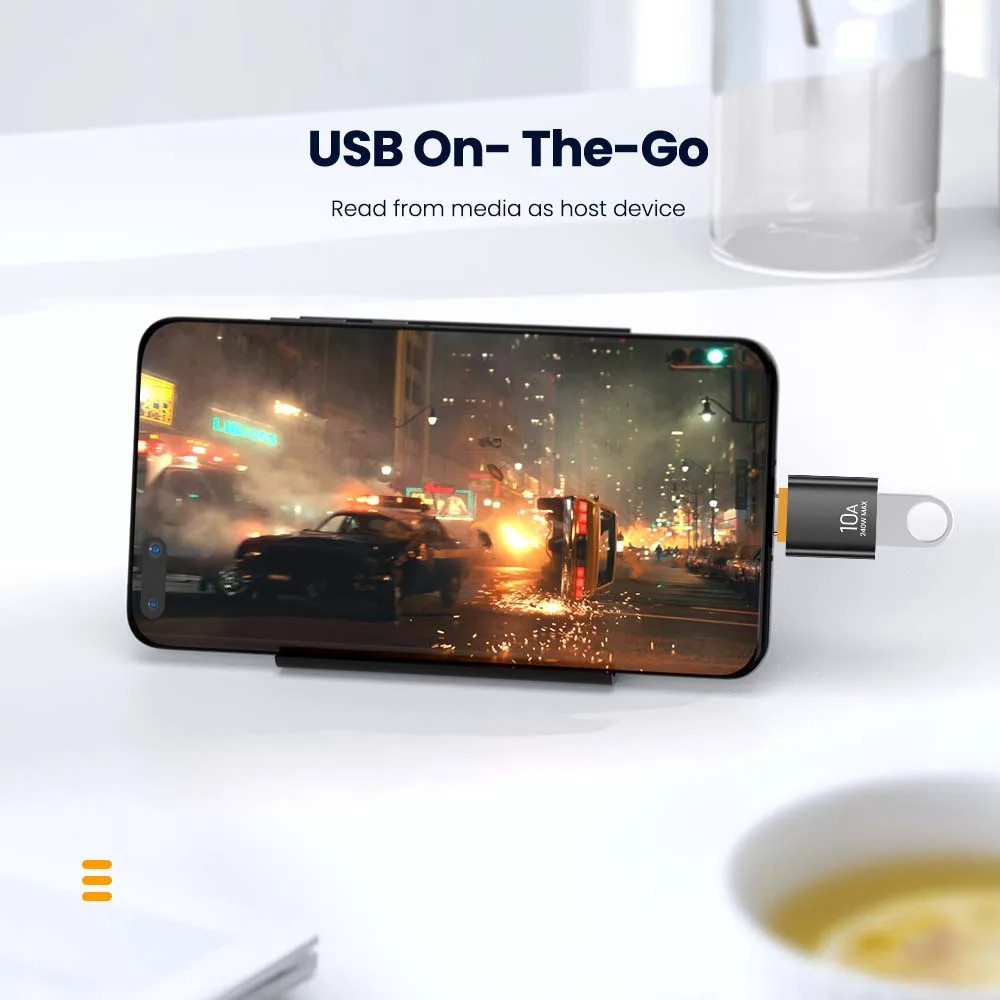 Bộ Chuyển Đổi Loại C USB 3.0 Sạc Nhanh Đầu Nối Loại C Nam Sang USB Nữ Chuyển ĐổiOTG 10A Cho Laptop Điện Thoại Thông Minh USB-C otg