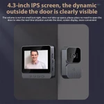 Màn hình IPS 4.3 Inch chuông cửa liên lạc 2.4G, giám sát video HD, liên lạc hai chiều cho biệt thự, văn phòng — ảnh 8