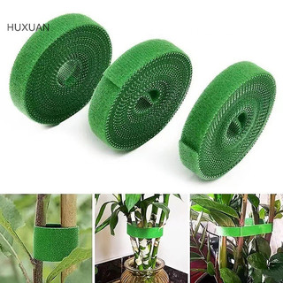 Huxuan 1 / 3 / 5M Dây buộc thực vật bằng Nylon Có thể tái sử dụng Móc vòng dây buộc màu xanh lá cây Băng keo tre Hỗ trợ bọc mía tại nhà Phụ kiện sân vườn RFT