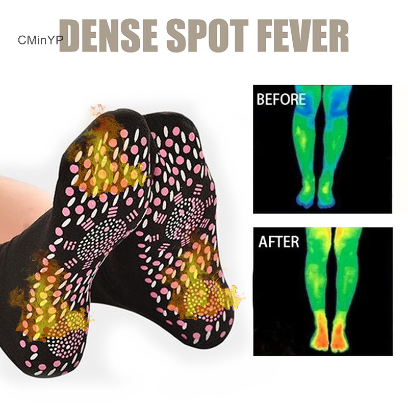 Cyp Unisex DIY Chăm Sóc Sức Khỏe Tất Tourmaline Massage Chân Ấm Vinh Quang Tất