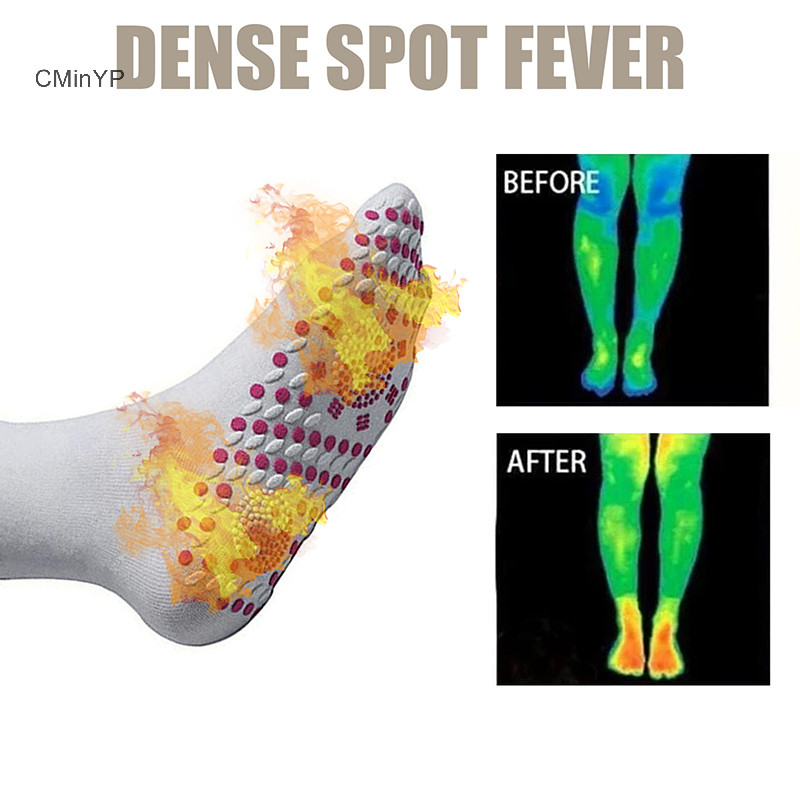 Cyp Unisex DIY Chăm Sóc Sức Khỏe Tất Tourmaline Massage Chân Ấm Vinh Quang Tất