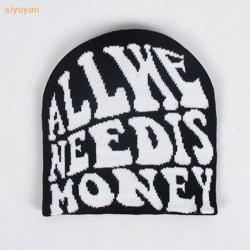 Siyuyan Vintage Y2K Len Acrylic Mũ Dệt Kim Nữ Beanie Mùa Đông Ấm Bò Bông Tai Kẹp Hip Hop Thường Ngày Skullies Mũ Ngoài Trời VN