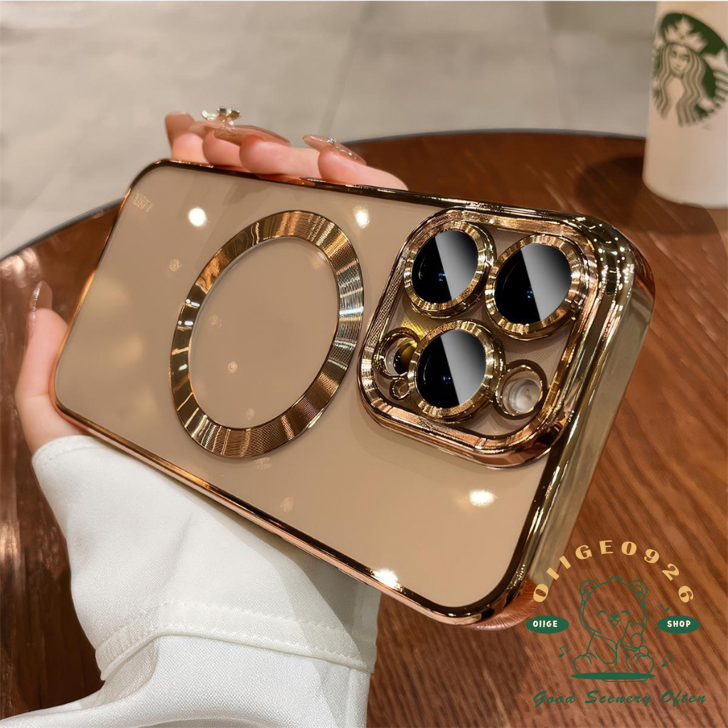 【 Ốp lưng iphone16 】 Ốp điện thoại nam châm màu sa mạc mới iphone16 Pro Max 15 14 13 12 11 vỏ cho vỏ iPhone vỏ mềm silicon TPU chống sốc