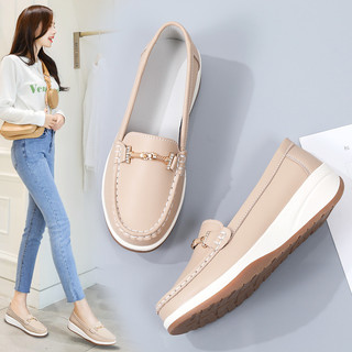 Hàng sẵn có dành cho nữ Giày lười công sở cỡ lớn Giày cao gót nữ thời trang Da lộn Giày thường Size35-41