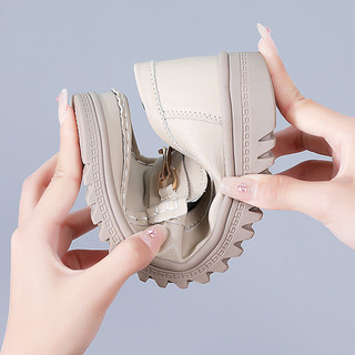 35-42 Giày Nữ Size Lớn Giày Da Thật Chính Hãng Thời Trang Phiên Bản Hàn Quốc Giày Đế Bằng Khóa Kim Loại Giày Mẹ Giày Thường Chống Trơn Trượt Chống Thấm Nước Giày Lười Có Sẵn Miễn Phí Vận Chuyển