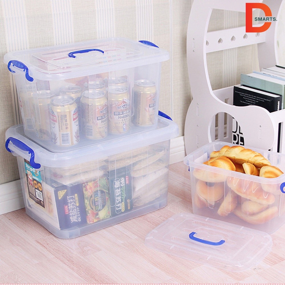 Thùng Nhựa Có Nắp Trong Suốt Đựng Đồ, Hộp Đựng Đồ Chơi Đa Năng Có Bánh Xe