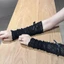 CPINCP Găng Tay Không Ngón, Lưới Nơ Dây Găng Tay Ren Gothic, Thời Trang Co Giãn Nhật Bản Gothic Anime Găng Tay Nữ Cô Gái