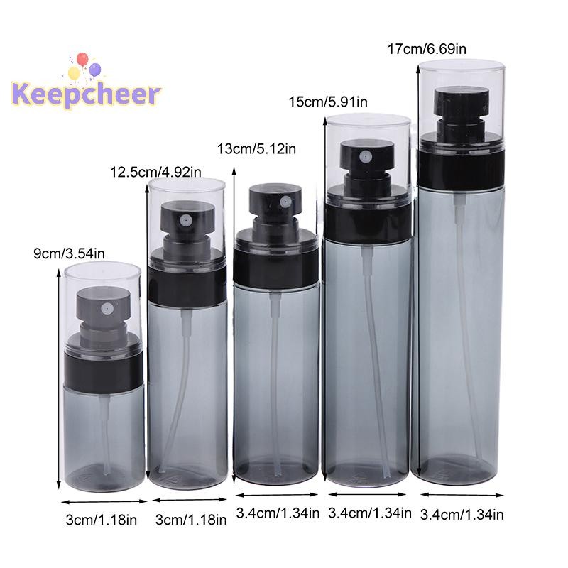 [Keepcheer] 1Pc 30ml 60ml 80ml 100ml 120ml Chai có nắp trong suốt Xịt mịn đóng chai phụ Du lịch Chai mỹ phẩm nhỏ cầm tay [Mới]