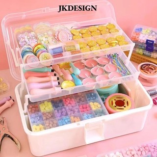 Jkdesign Hộp Bảo Quản, Dụng Cụ Kẹp Tóc Trang Điểm Bằng Nhựa 2 / 3 Lớp, Dụng Cụ Sắp Xếp Trang Sức Dung Tích Lớn Có Thể Gập Lại Đồ Nhỏ