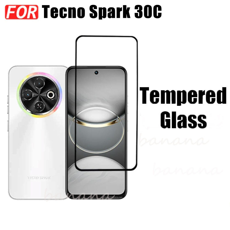 Phim kính cường lực 3 TRONG 1 Tecno Spark 30C cho Spark 20 Pro Spark20C Spark Go 1 2024 Kính bảo vệ toàn màn hình + Phim ống kính máy ảnh + Phim mặt sau