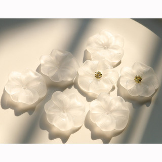 Phong Cách Nhỏ Mờ Trong Suốt Lớn Sen Tự Làm Acrylic Phụ Kiện Bông Tai Kẹp Tóc Vỏ Điện Thoại Chất Liệu Bán Buôn