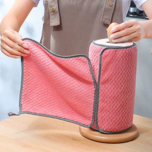 10 Chiếc Khăn Đĩa Đĩa Vải Nhà Bếp Món Ăn Vải Chống Dính Dầu Dày Bàn Món Ăn Vải Đĩa Thấm Hút Nước Chà Miếng Lót