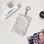 Giá đỡ huy hiệu ID GAVESTO, Giá đỡ Photocard 3 inch Acrylic lấp lánh, có mặt dây chuyền Móc khóa khung ảnh Keychian dành cho nữ Cô gái