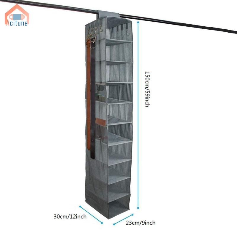 Giá Treo Tủ Quần Áo Mũ Tổ Chức Bảo Vệ Mũ Của Bạn 10 Ngăn Kệ Dọc Hệ Thống Giá Đỡ Mũ Cho Nam Nữ