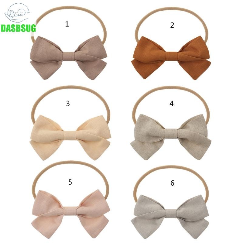 Dasbsug Sơ Sinh Bé Co Giãn Băng Đô Vải Lanh Ngọt Nút Co Giãn Tóc Tập Đi Trẻ Sơ Sinh Trẻ Em Trang Trí Tóc Accessori