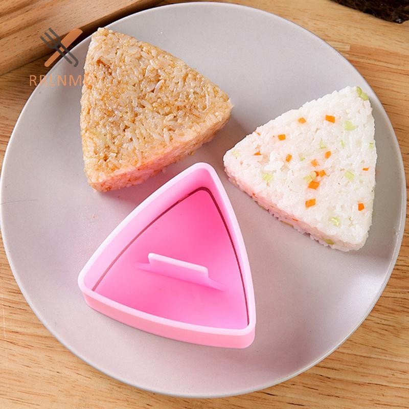 Rrlnmd Tự Làm Khuôn Sushi Onigiri Thực Phẩm Báo Chí Hình Tam Giác Máy Làm Sushi Khuôn Dụng Cụ Bấm Cơm Nhà Bếp Bento Phụ Kiện Dụng Cụ MỚI