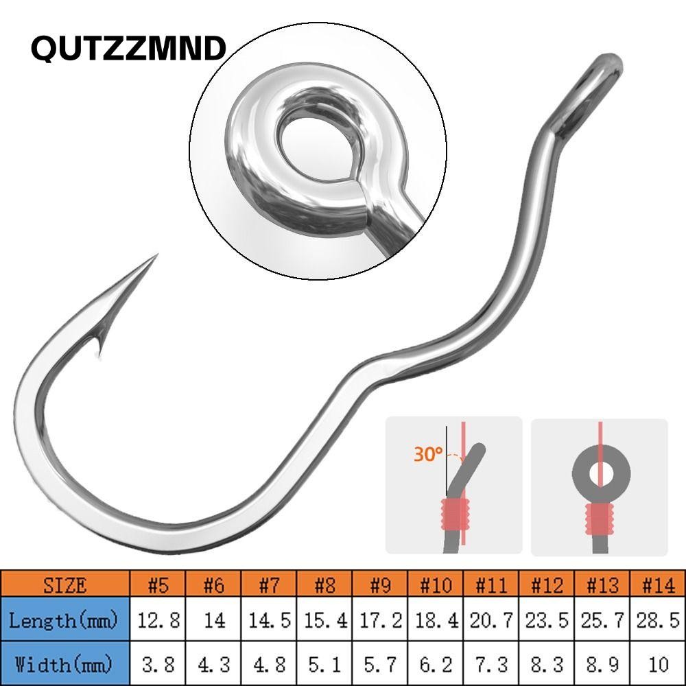 Qutzzmnd 12 Cái / gói Móc Câu Cá, Có Mắt Sắc Nét Gai Tự Động Lật Móc Cá, Chống Trơn Trượt Thép Carbon Cao Câu Cá