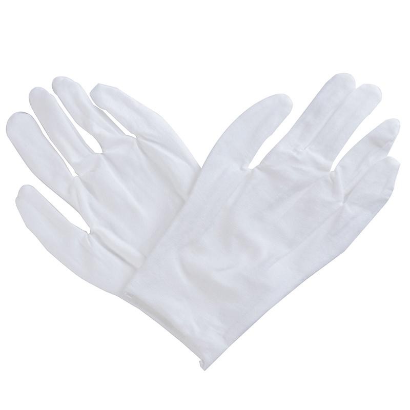 Tmoy Găng tay cotton kiểm tra trắng nhẹ làm việc co giãn cao cho trang sức đồng xu TCS