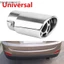 Đầu giảm thanh ống xả ô tô Đầu thoát đơn Vòng thép không gỉ Đuôi xe phía sau Chrome tròn Ống xả đuôi ống giảm thanh đầu ống