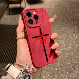 Ốp điện thoại toàn diện Cross Red Snake độc đáo Creative Dark Series Thích hợp cho iPhone16plus 15pro 14pro 13promax 12promax 11 xr 16 15plus xsmax 7plus Vỏ điện thoại chống sốc