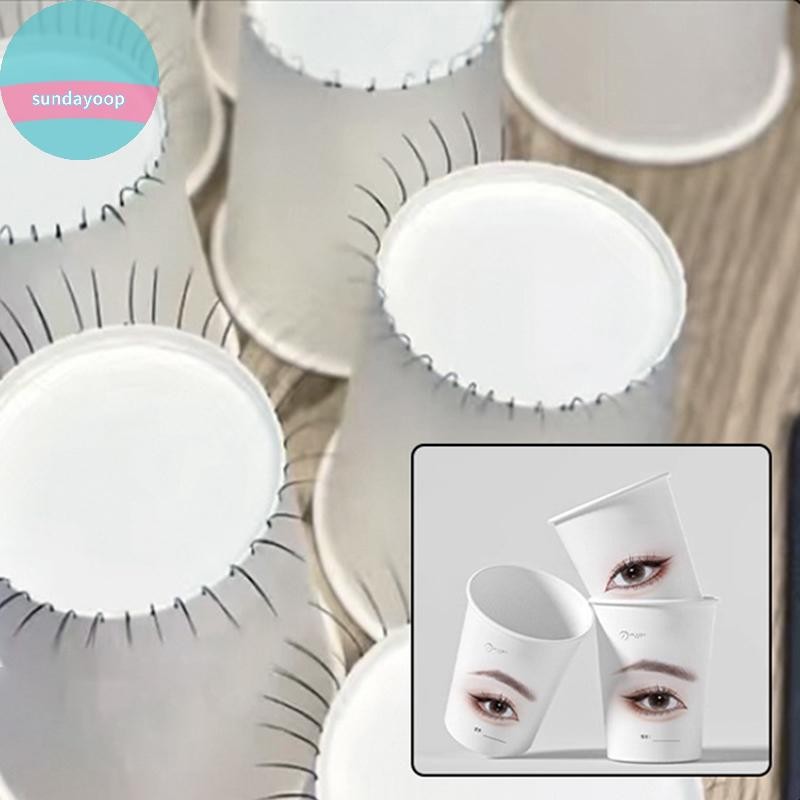 Sund 20 / 50 Cái Làm Đẹp Lông Mi Thực Hành Cốc Giấy Nối Mi Thực Hành Mới Bắt Đầu Lông Mi Đào Tạo Cốc Giấy Dùng Một Lần Đa Năng VN