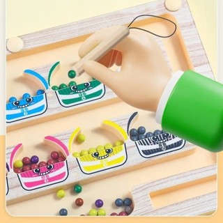 Bảng Mê Cung Montessori Bằng Gỗ Nam Châm Giúp Bé Phân Biệt Màu Sắc Và Số Đếm Kích Thích Tư Duy Logic Hiệu Quả
