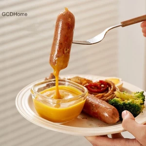 GCDHome 120 / 260ml Cốc Nước Sốt Nhỏ Gia Vị Cốc Có Nắp Chống Rò Rỉ Tròn Vuông Nhúng Bát Bếp Cắm Trại Ngoài Trời Bộ Đồ Ăn HOT