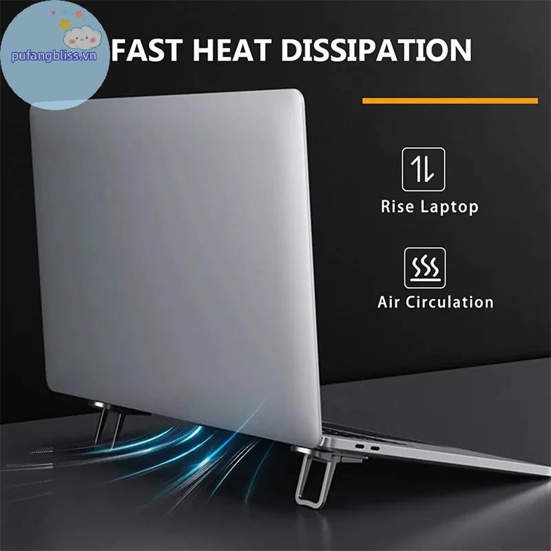 Pufangbliss 2 Chiếc Giá Đỡ Laptop Di Động Có Thể Gập Lại Nvisible Laptop Riser Giá Đỡ Cho Notebook Đứng Giá Đỡ Làm Mát VN