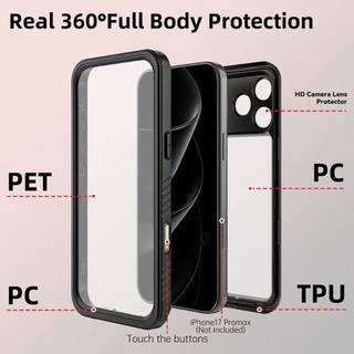ốp lưng chống nước 17 Pro Max Ốp điện thoại chống nước IP68 cho iPhone 17 Air 16e 16 ProMax 15 14 Plus 13 12 Pro Max Bảo vệ toàn diện Vỏ điện thoại lặn dưới nước cho Samsung S25 Edge S24 Ul