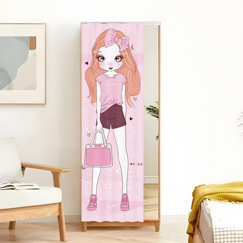 Rèm gương Dreamy Girl có đường ray - Vỏ chống bụi toàn chiều dài
